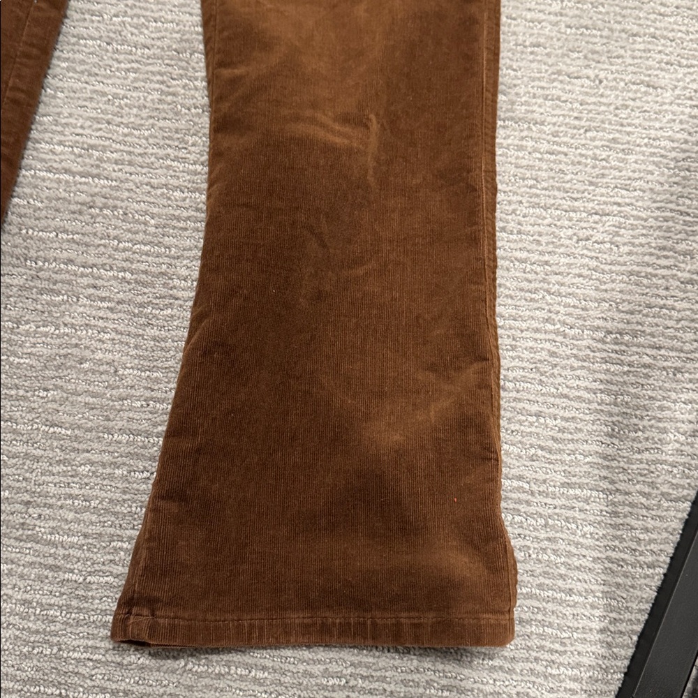 Jjill Women’s 12 Tall Brown Corduroy High Rise Straight Leg Soft Cotton Blend - Picture 5 of 15